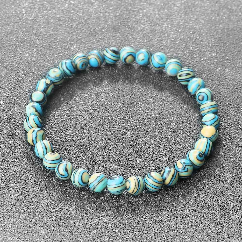 Antonette - Blaues Malachit-Natursteinarmband