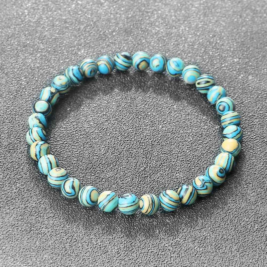 Antonette - Blaues Malachit-Natursteinarmband